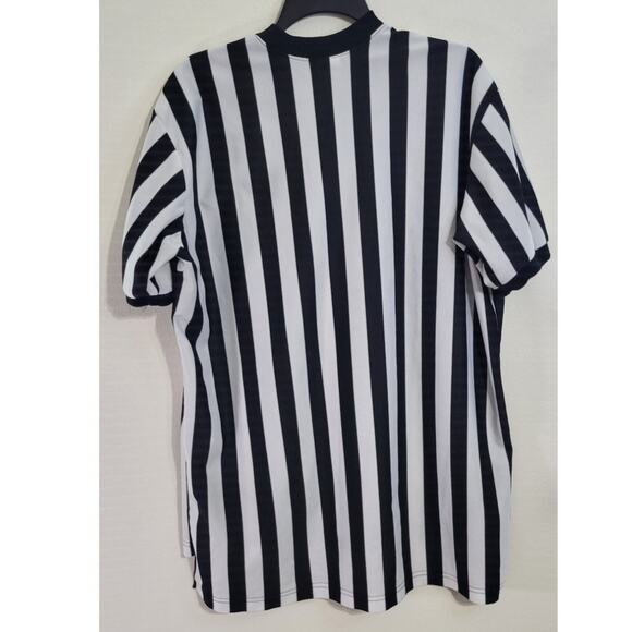 Dalco Athletic Referee Shirt V-Neck Black & White Whistle Ring X-Large Sports - Picture 4 of 6